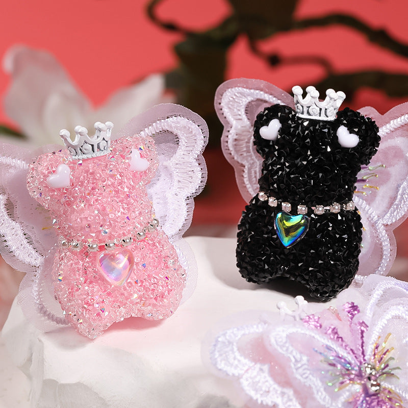 DIY Beads Luxury Shining Bear with Butterfly wings