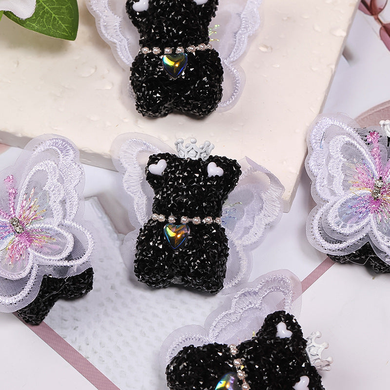 DIY Beads Luxury Shining Bear with Butterfly wings