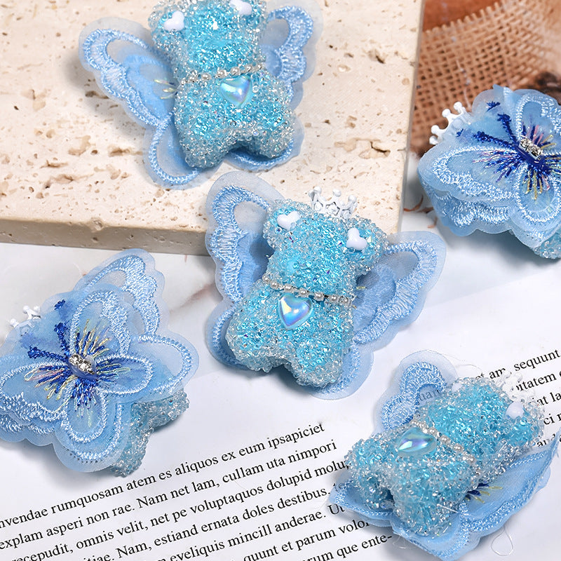 DIY Beads Luxury Shining Bear with Butterfly wings