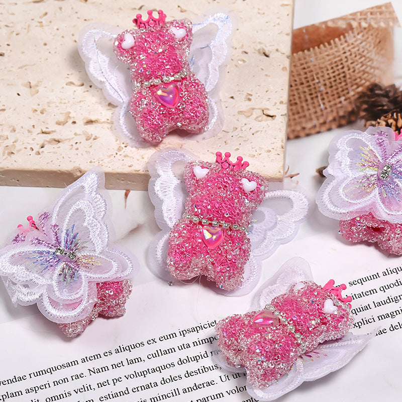 DIY Beads Luxury Shining Bear with Butterfly wings