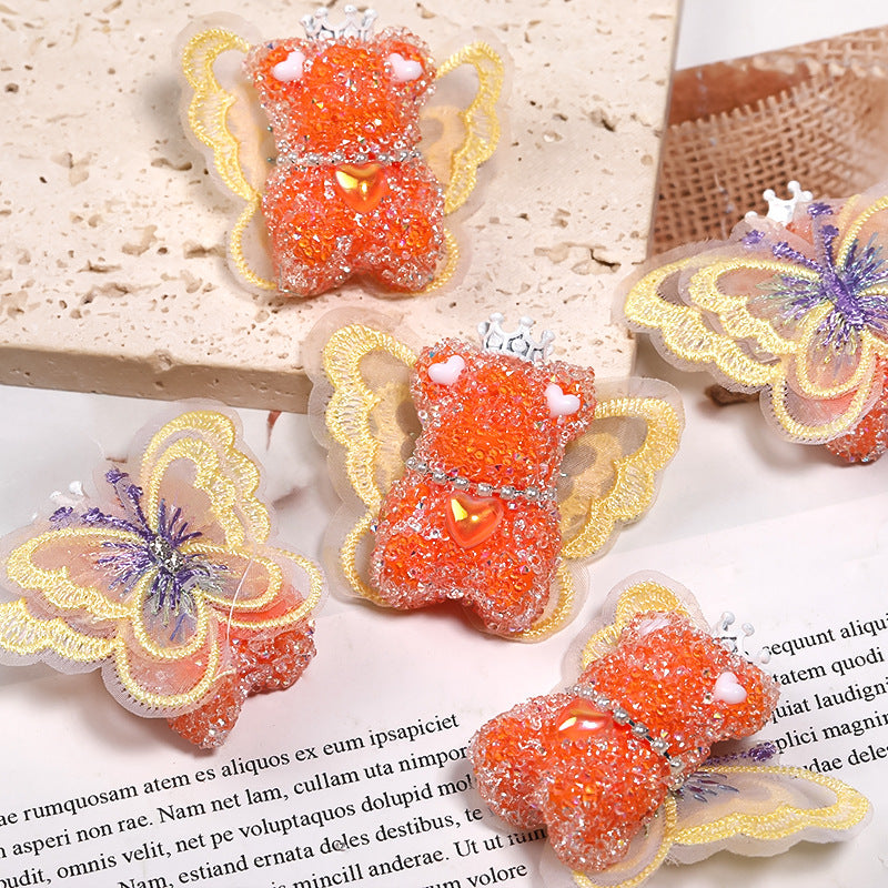 DIY Beads Luxury Shining Bear with Butterfly wings