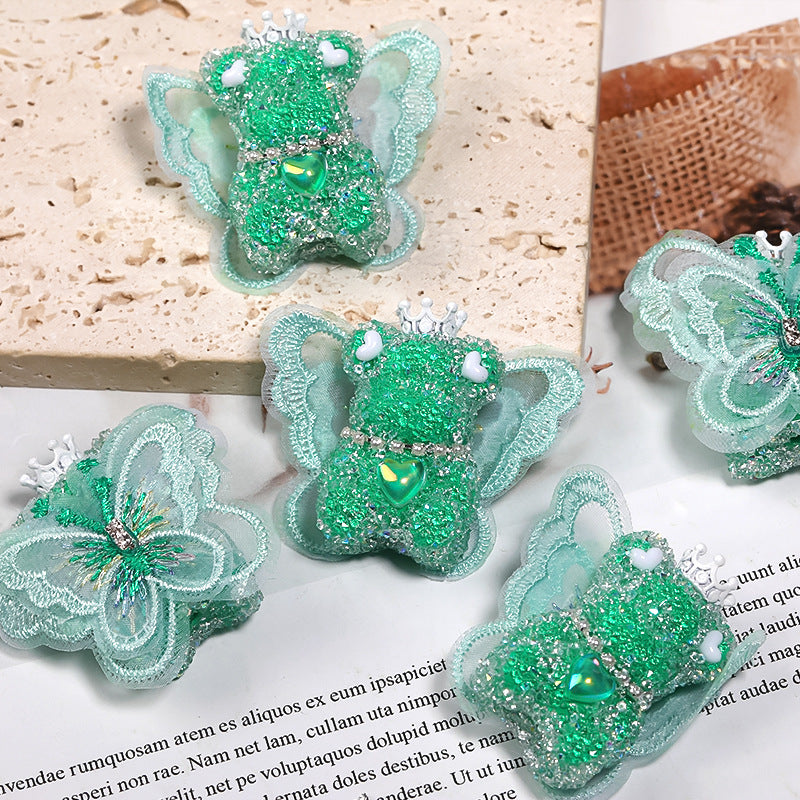 DIY Beads Luxury Shining Bear with Butterfly wings